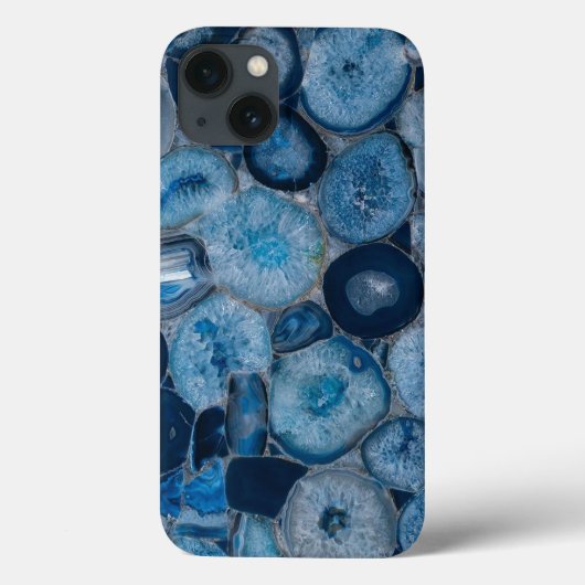 Blauwe Agate Geode Slices Case-Mate iPhone Case (Achterkant)