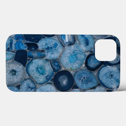 Blauwe Agate Geode Slices Case-Mate iPhone Case (Achterkant (horizontaal))
