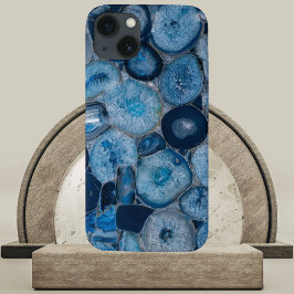Blauwe Agate Geode Slices Case-Mate iPhone Case