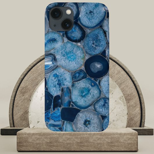 Blauwe Agate Geode Slices Case-Mate iPhone Case