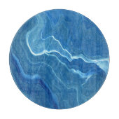 Blauwe Agate Marble Abstract Snijplank (Voorkant)