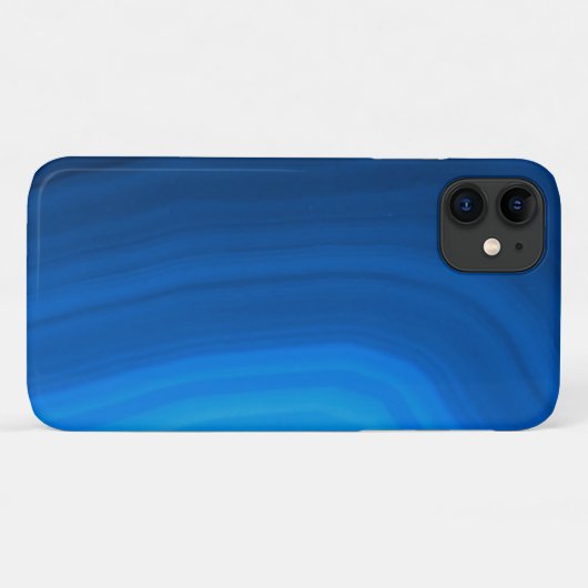 Blauwe Agate Stone Case-Mate iPhone Case (Achterkant (horizontaal))
