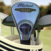Blauwe akoestische gitaar gitarist instrumentnaam golfheadcover