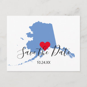 Blauwe Alaska Kaart Vorm sparen de Datum