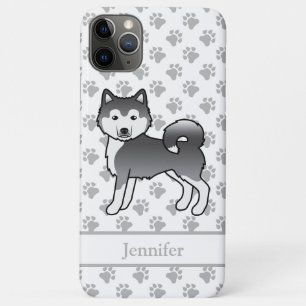 Blauwe Alaskan Malamute Schattige Cartoon Hond & N Case-Mate iPhone Case
