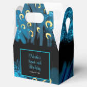 Blauwe alcohol inkt Sweet 16 Bedankdoosjes (Geopend)
