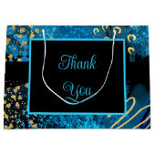 Blauwe alcohol inkt Sweet 16 Groot Cadeauzakje (Voorkant)