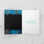 Blauwe alcohol inkt Sweet 16 Kaart (Binnen)