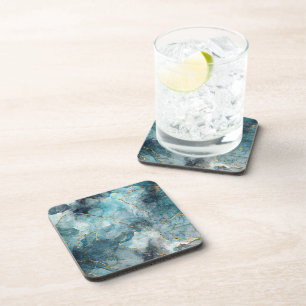 Blauwe alcoholinkt bier onderzetter