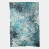Blauwe alcoholinkt theedoek (Verticaal)