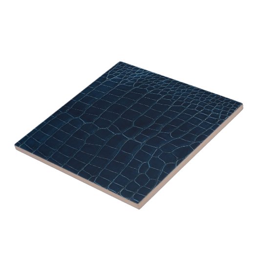 blauwe alligatorhuid tegeltje (Zijkant)