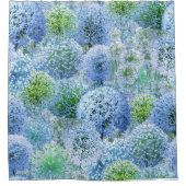 Blauwe Alliums Douchegordijn (Voorkant)