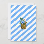 Blauwe Aloha Verjaardag, Hawaiian Luau Tropical Kaart (Achterkant)