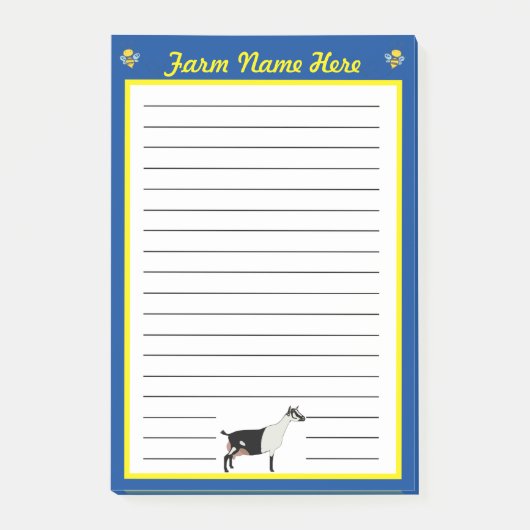 Blauwe alpiene melkgeit en Boerderij van honingbij Post-it® Notes (Voorkant)