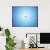 Blauwe aluminium energie poster (Thuiskantoor)