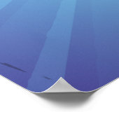 Blauwe aluminium energie poster (Hoek)