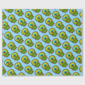 Blauwe Amazone Cadeaupapier (Vlak)