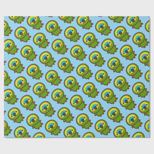 Blauwe Amazone Cadeaupapier (Vlak)