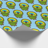 Blauwe Amazone Cadeaupapier (Hoek)