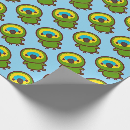 Blauwe Amazone Cadeaupapier (Hoek)