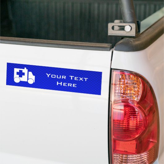 Blauwe Ambulance Bumpersticker (Op Truck)