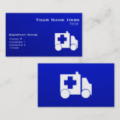 blauwe ambulance visitekaartje (Voorkant / Achterkant)