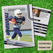 Blauwe American Football Ruilkaart Voor Kinderen
