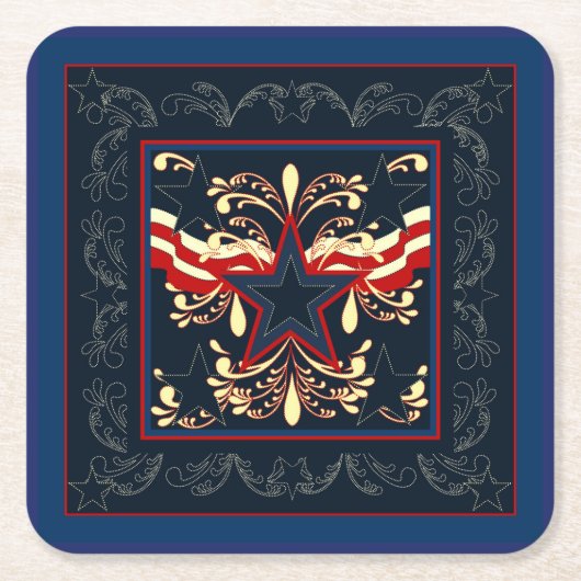 Blauwe Amerikaanse Onderzetters (Voorkant)