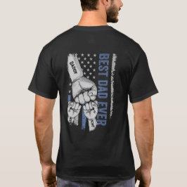 Blauwe Amerikaanse vlag Beste vader ooit T-shirt