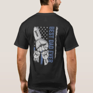 Blauwe Amerikaanse vlag Beste vader ooit T-shirt