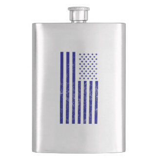 Blauwe Amerikaanse vlag Heupfles