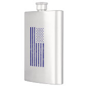 Blauwe Amerikaanse vlag Heupfles (Links)