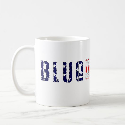 Blauwe Amerikaanse vlag Koffiemok (Links)