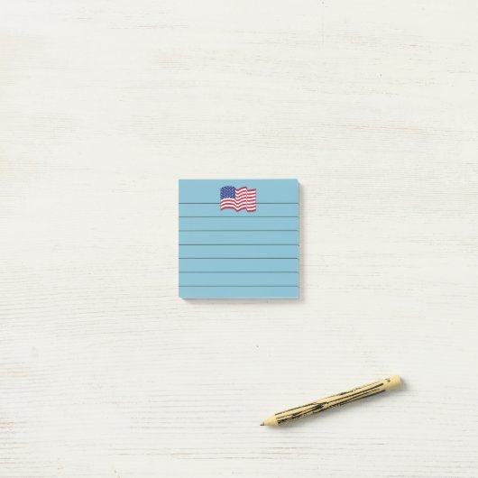 Blauwe Amerikaanse vlag Post Het Noteert Gift Post-it® Notes (Op bureau)