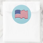 Blauwe Amerikaanse vlagstickers Ronde Sticker (Tas)