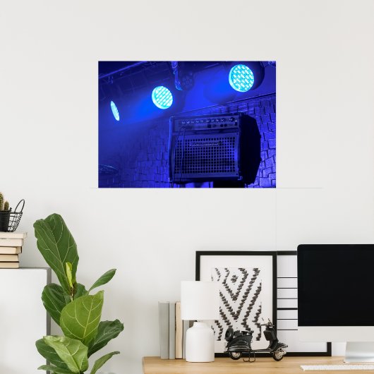 Blauwe ampul poster (Thuiskantoor)