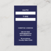 blauwe ananas afspraak kaart visitekaartje (Achterkant)