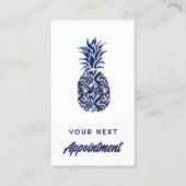 blauwe ananas afspraak kaart visitekaartje (Voorkant)
