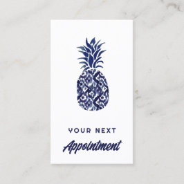 blauwe ananas afspraak kaart visitekaartje