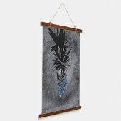 Blauwe ananas Asphalt Texture Industrial Hangend Wandkleed (Gebogen)