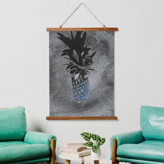 Blauwe ananas Asphalt Texture Industrial Hangend Wandkleed (Woonkamer)