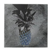 Blauwe ananas Asphalt Texture Industrial Tegeltje (Voorkant)