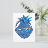 Blauwe ananas briefkaart (Staand voorkant)