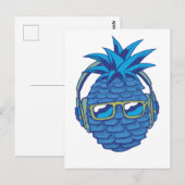 Blauwe ananas briefkaart (Voorkant / Achterkant)
