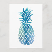 blauwe ananas briefkaart (Voorkant)