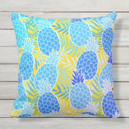 Blauwe ananas buitenkussen
