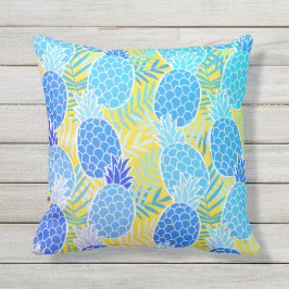Blauwe ananas buitenkussen