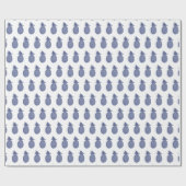 Blauwe Ananas Cadeaupapier (Vlak)