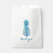 Blauwe ananas Dank u Bedankzakje (Voorkant)