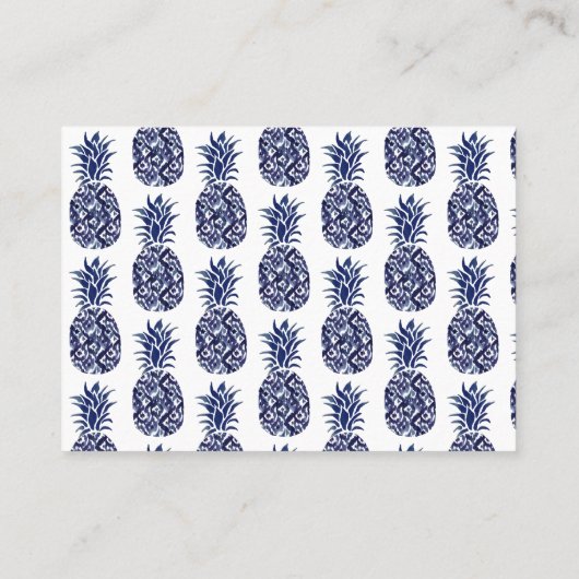 Blauwe ananas Dank u Visitekaartje (Achterkant)